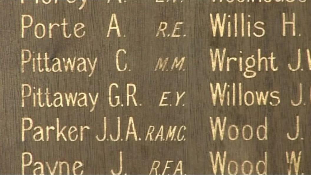 Names on the Sharp Street memorial