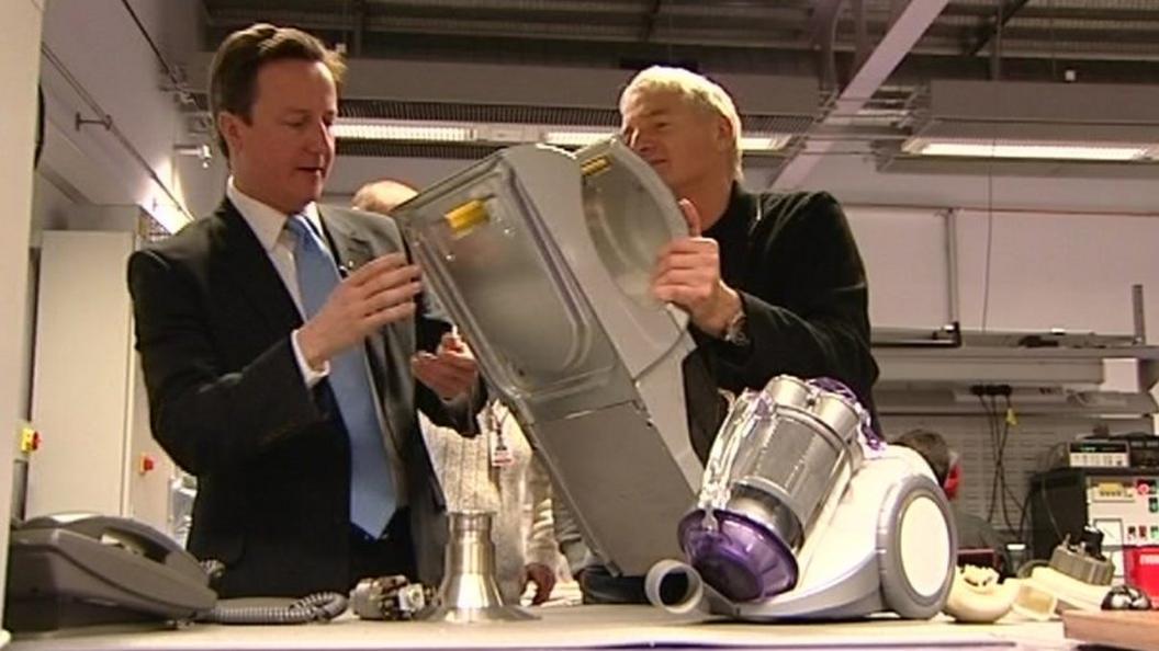 Prime Minister David Cameron with James Dyson