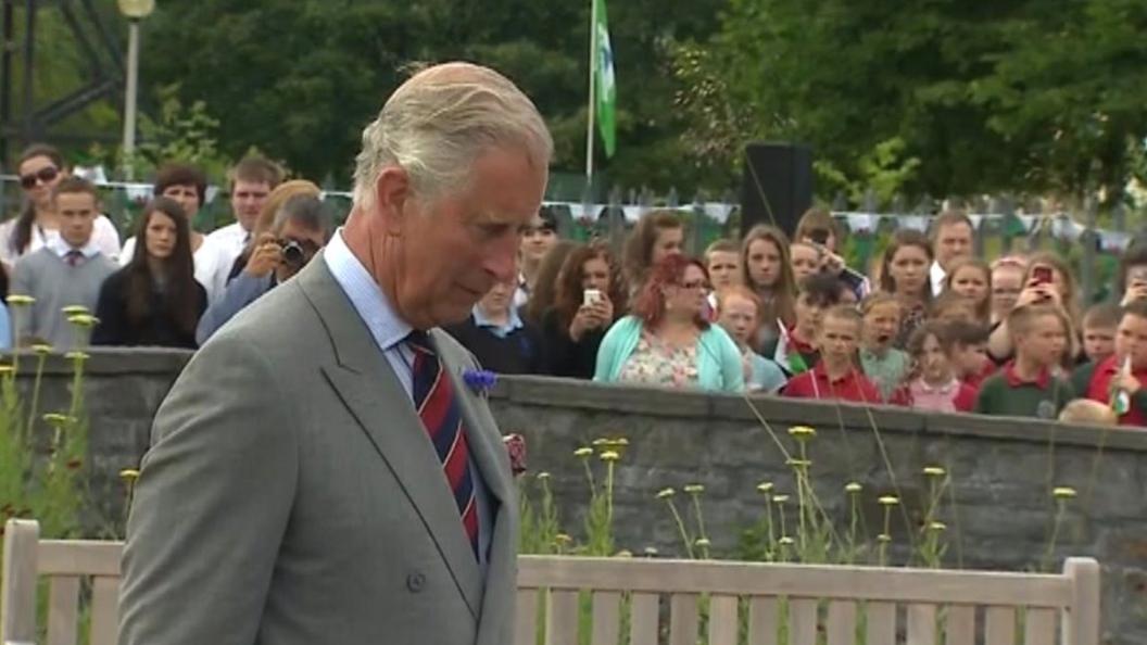 Prince Charles at mining memorial