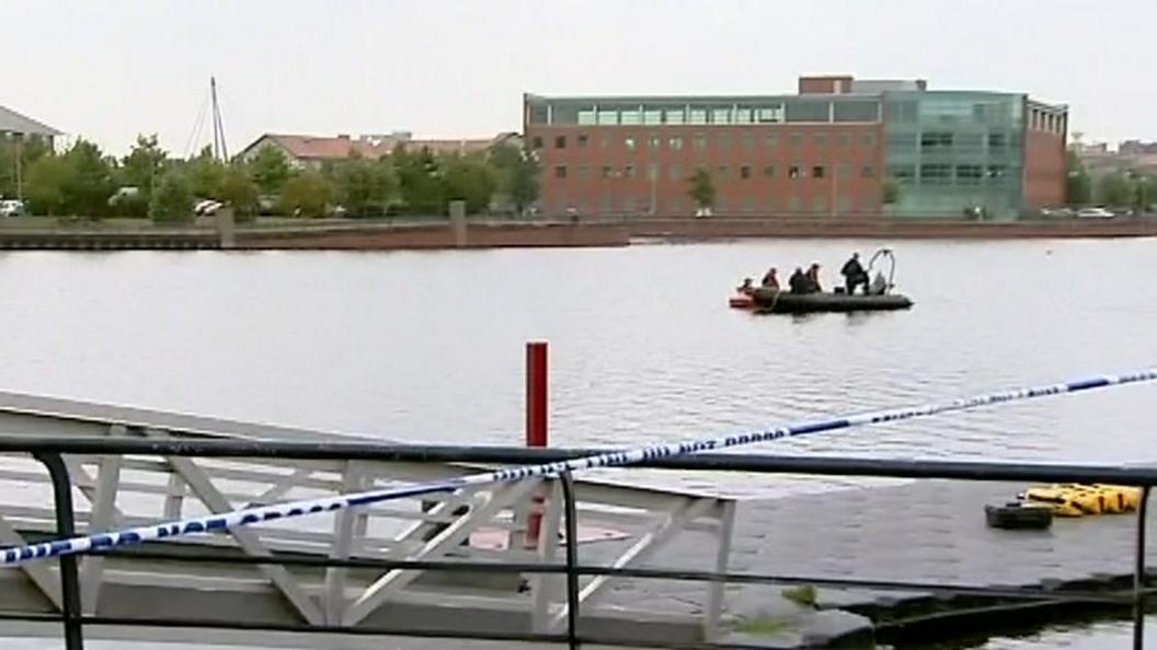 Police divers on River Tees