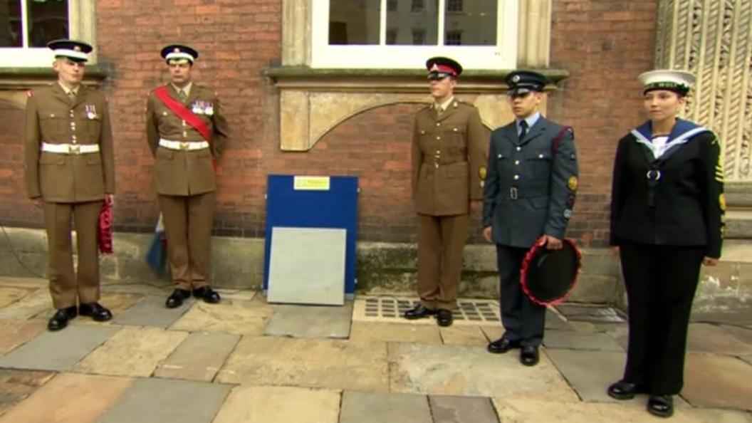 The unveiling of a memorial to George Henry Wyatt VC