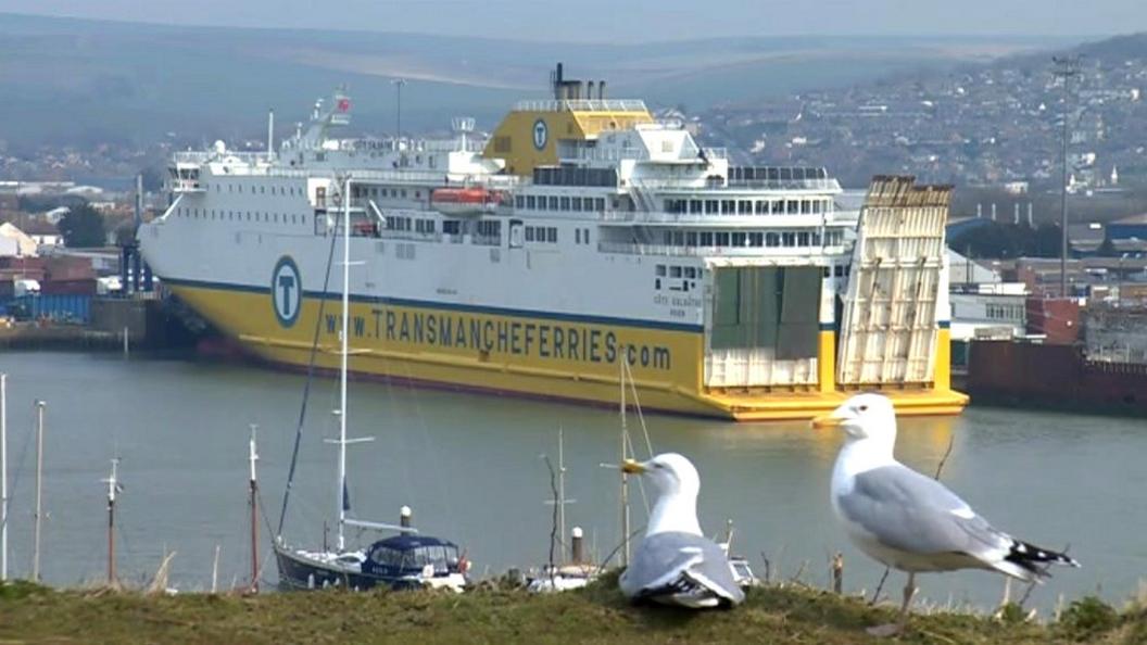Ferry at Newhaven port