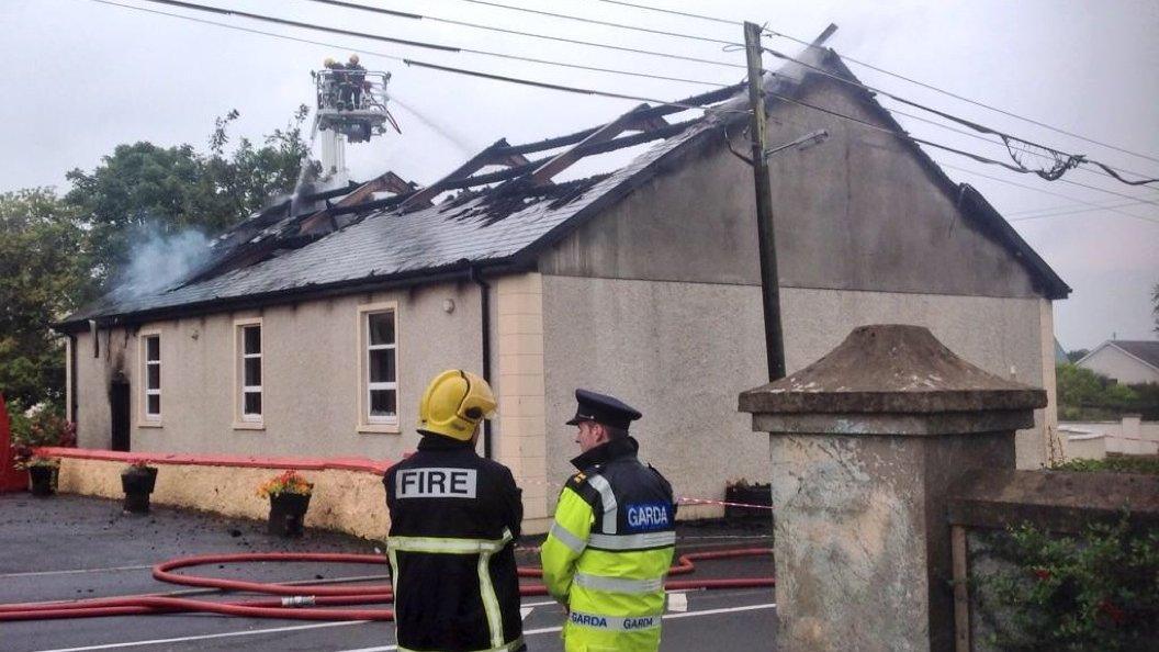 Orange Hall in Newtowncunningham that was badly damaged