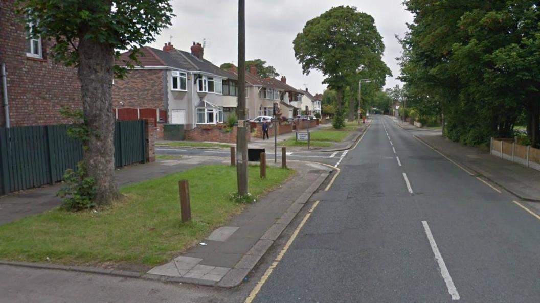 Leyfield Road, West Derby, close to the junction with Hampton Court Road