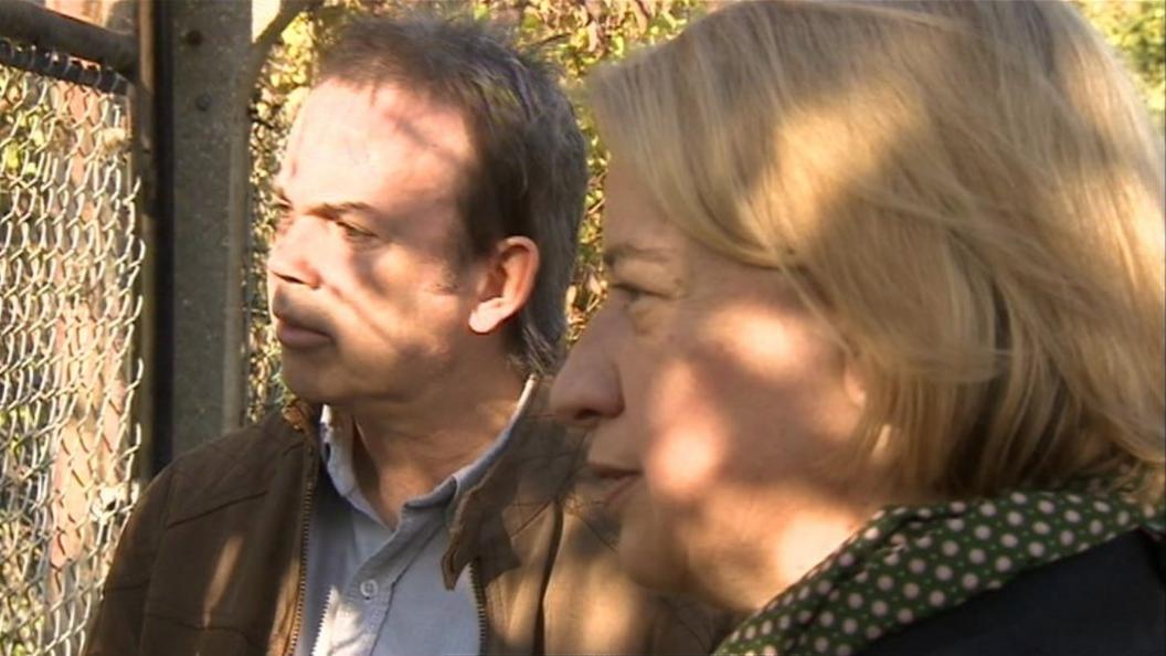 The Green Party's Clive Gregory and Natalie Bennett