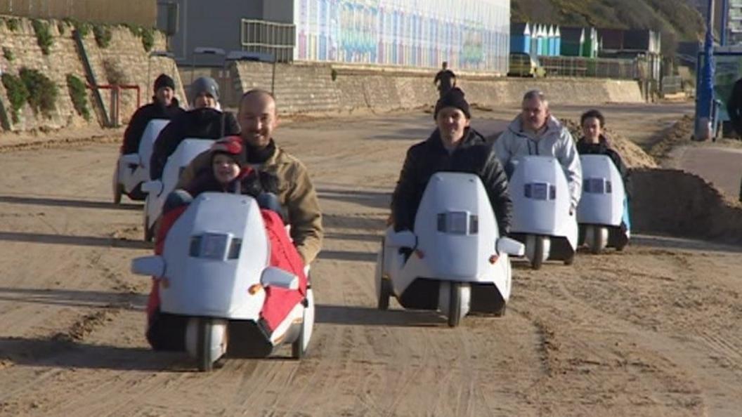 Sinclair C5s on Bournemouth seafront