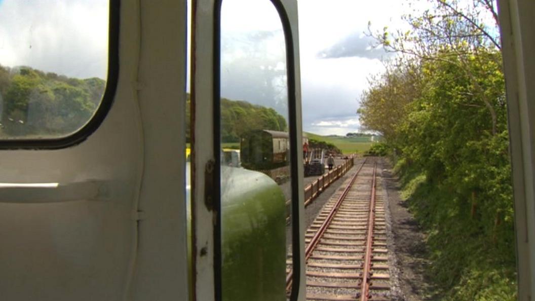 Yorkshire Wolds Railway view from the cab