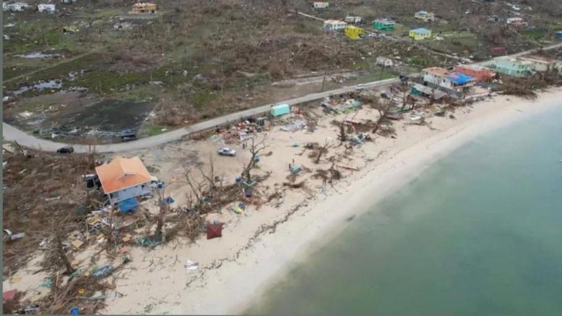 Destuction caused by storm Beryl in Carriacou