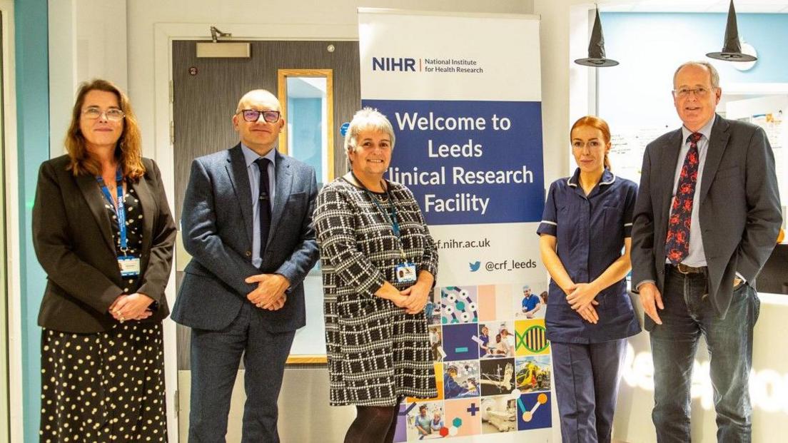 Staff working in the hospital's clinical research facility,