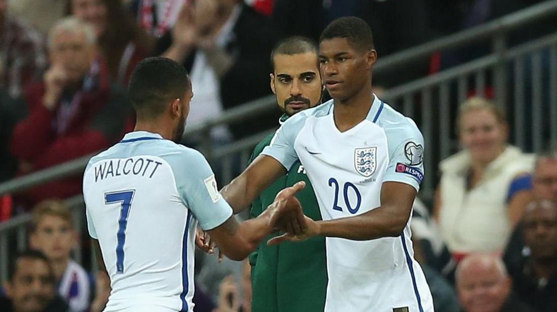 Theo Walcott and Marcus Rashford