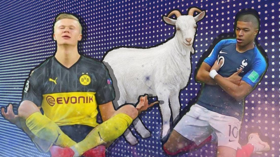 Haaland, a goat, Mbappe.