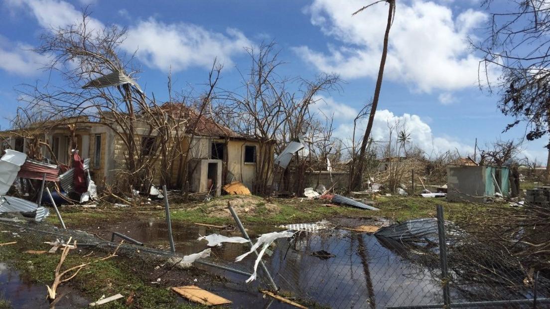 Devastation on the island of Barbuda