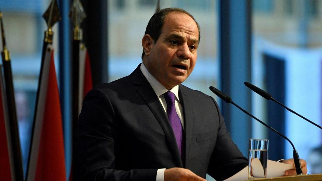 Egypt's President Al-Sisi who hosted the talk