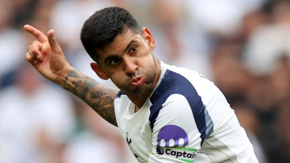 Tottenham captain Cristian Romero