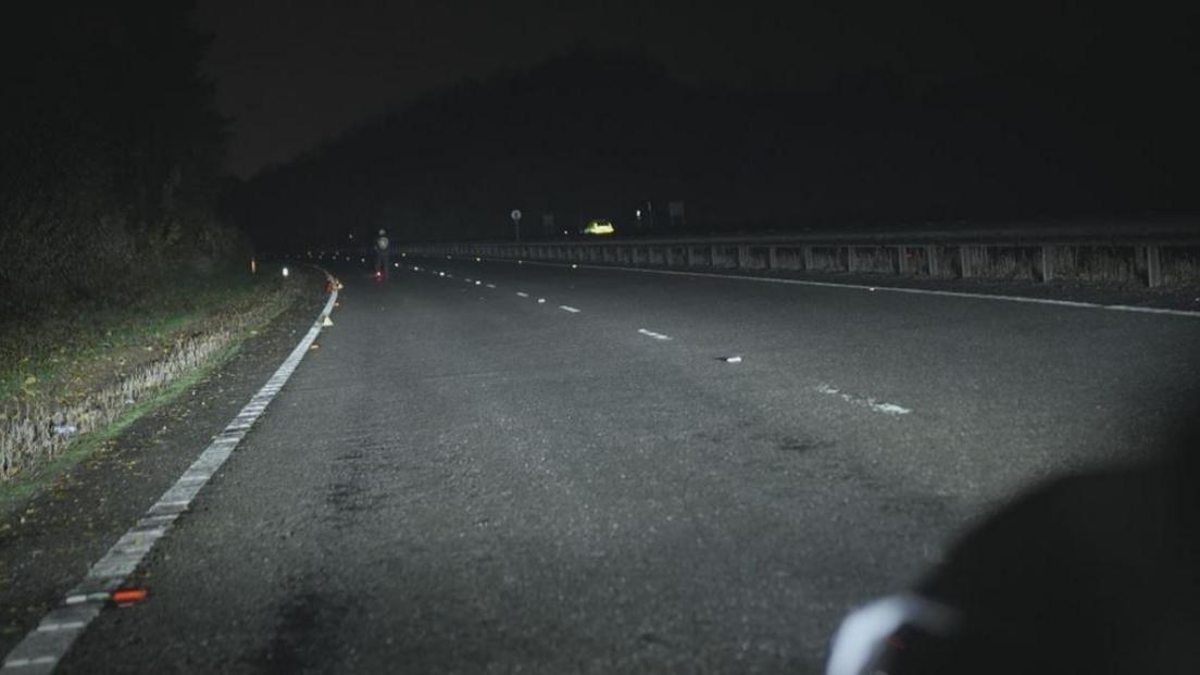A road at night