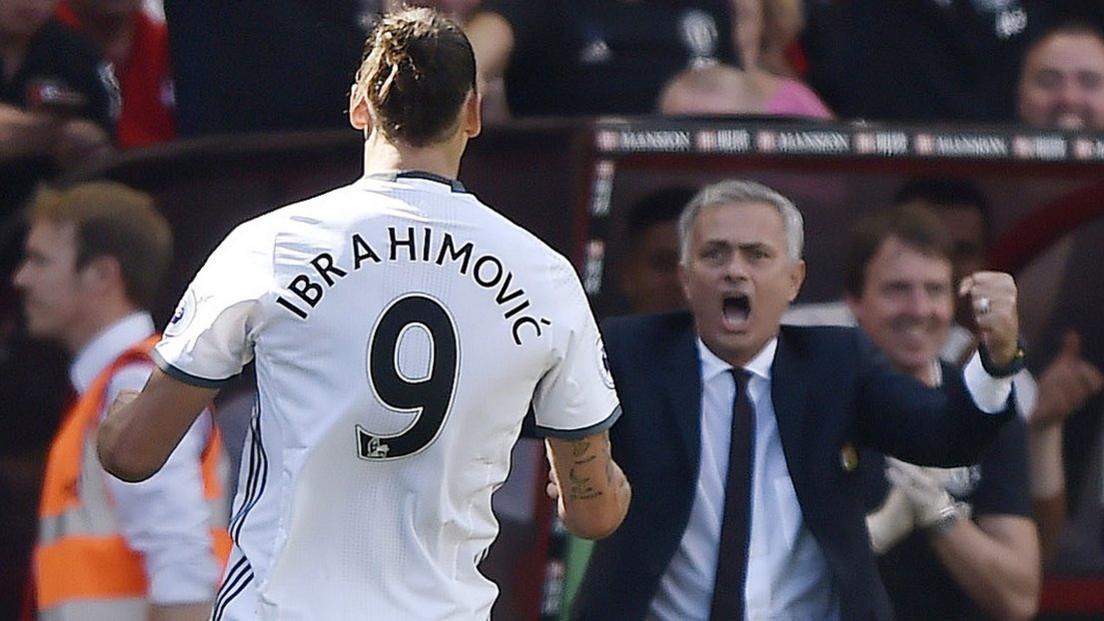 Zlatan Ibrahimovic and Jose Mourinho