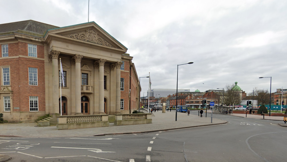 Shot looking up Corporation Street with the Council House on the left