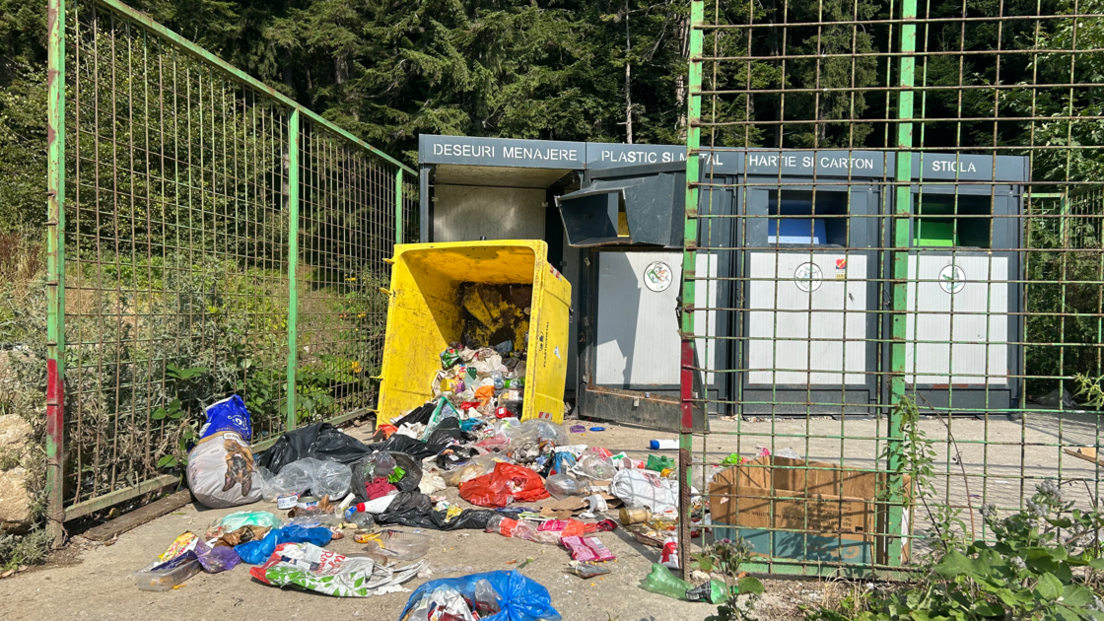 Rubbish bins in Romania