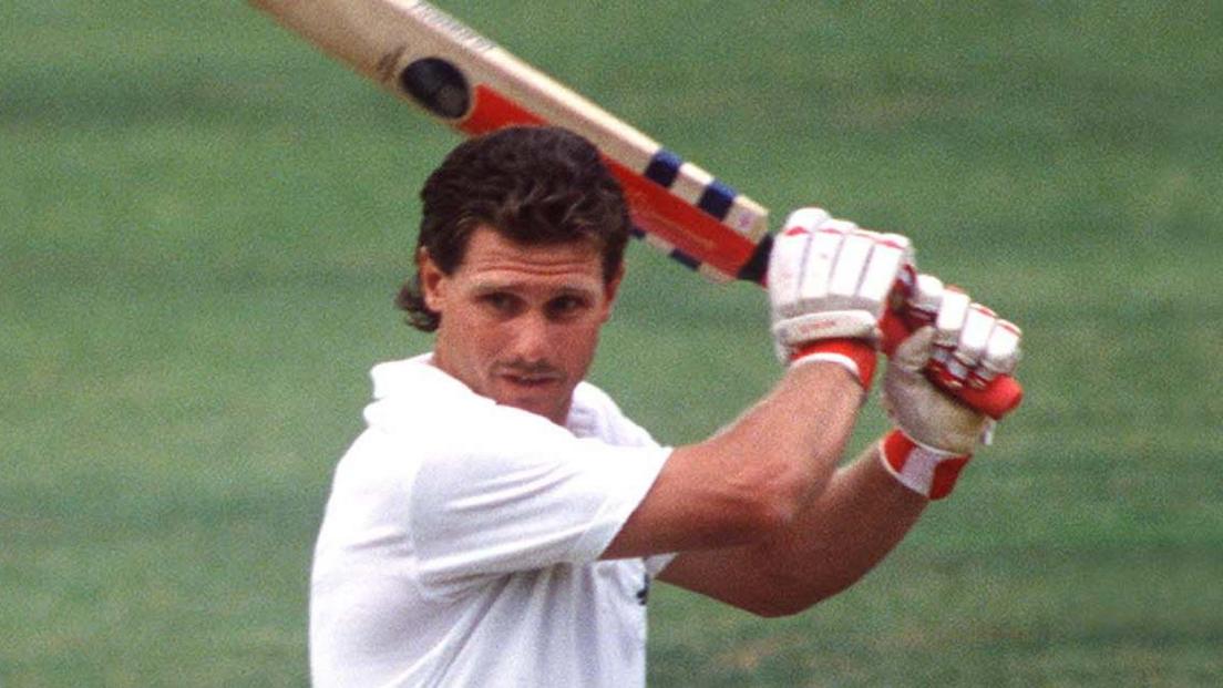 Robin Smith plays a square cut