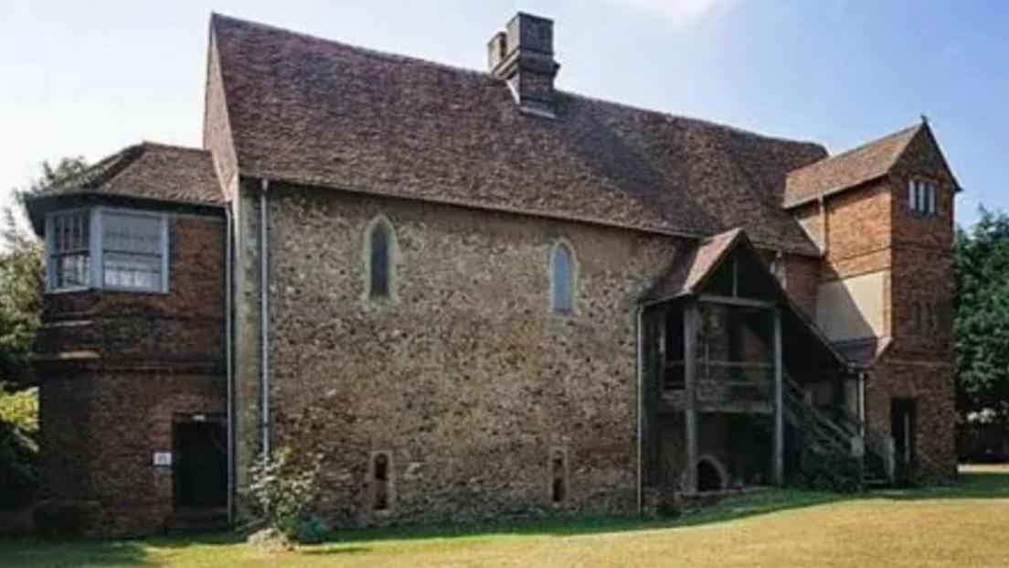 Exterior of Temple Manor -  a 13th Century listed manor house in Strood