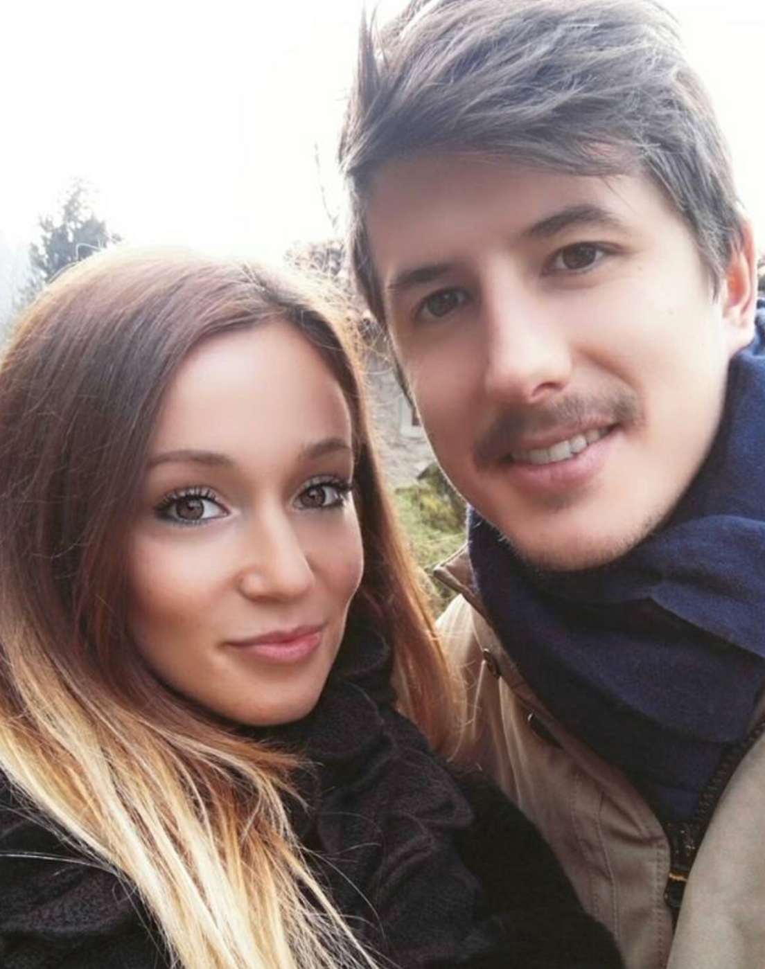 woman and man looking to camera