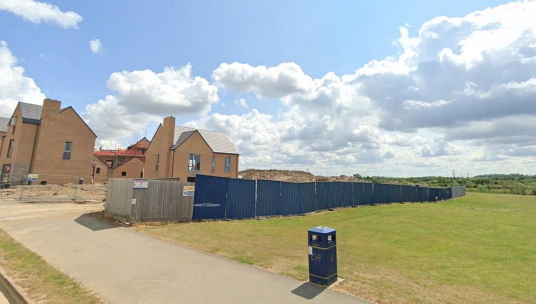 Unfinished houses on a building site