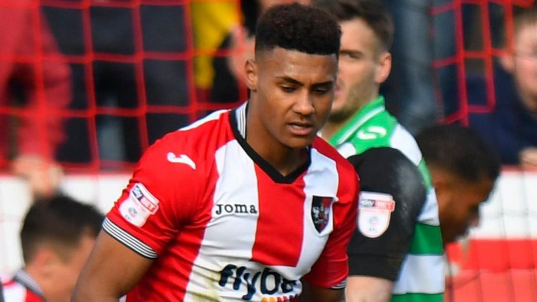 Ollie Watkins playing for Exeter City