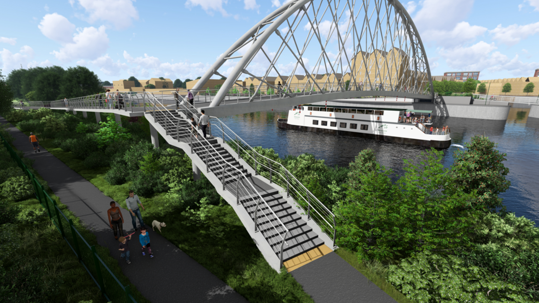 An artist's impression of the new bridge