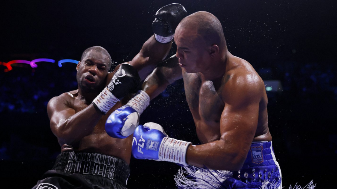 Daniel Dubois and Fabio Wardley exchange punches