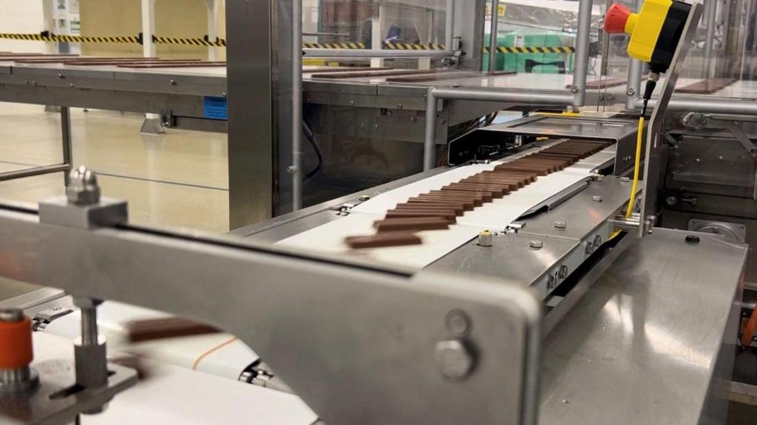 KitKats on the production line