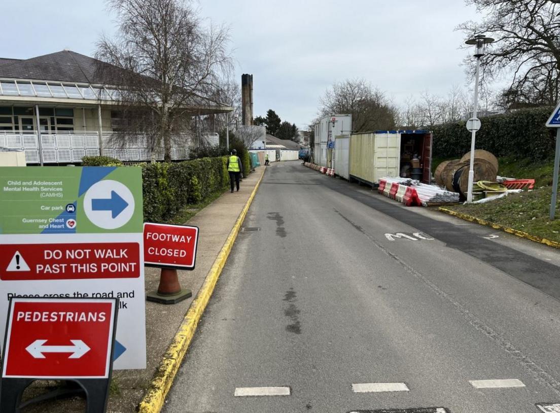 Construction work at the Princess Elizabeth Hospital