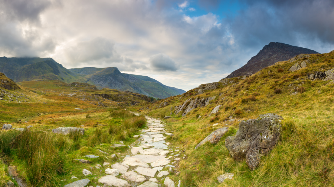 Wide angle view of Snowdonia 