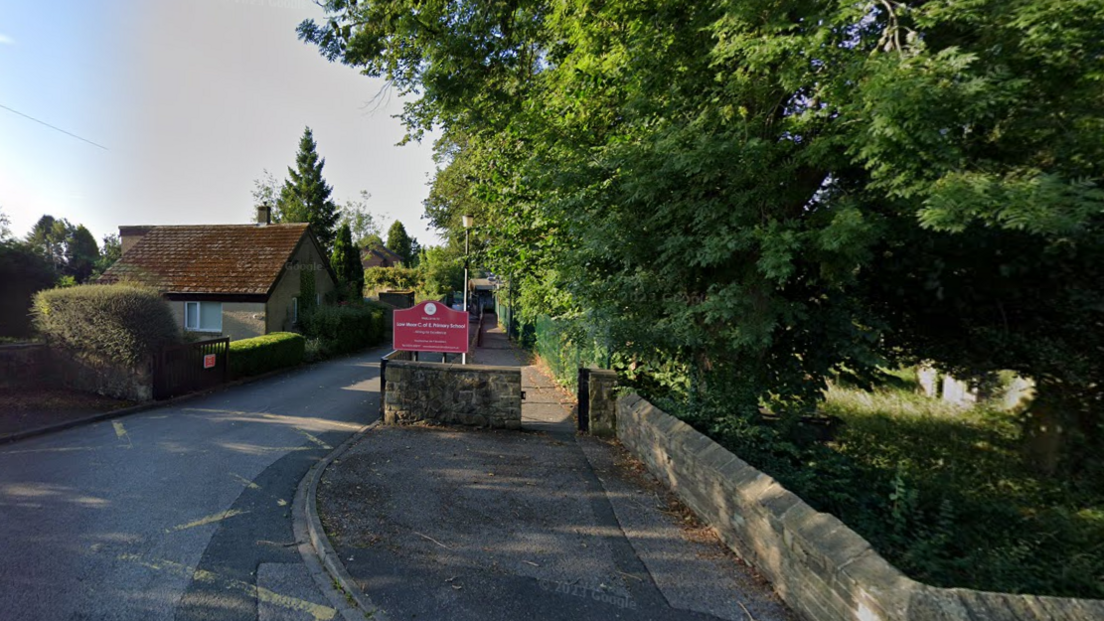 Google Maps screenshot of Low Moor C of E Primary School 