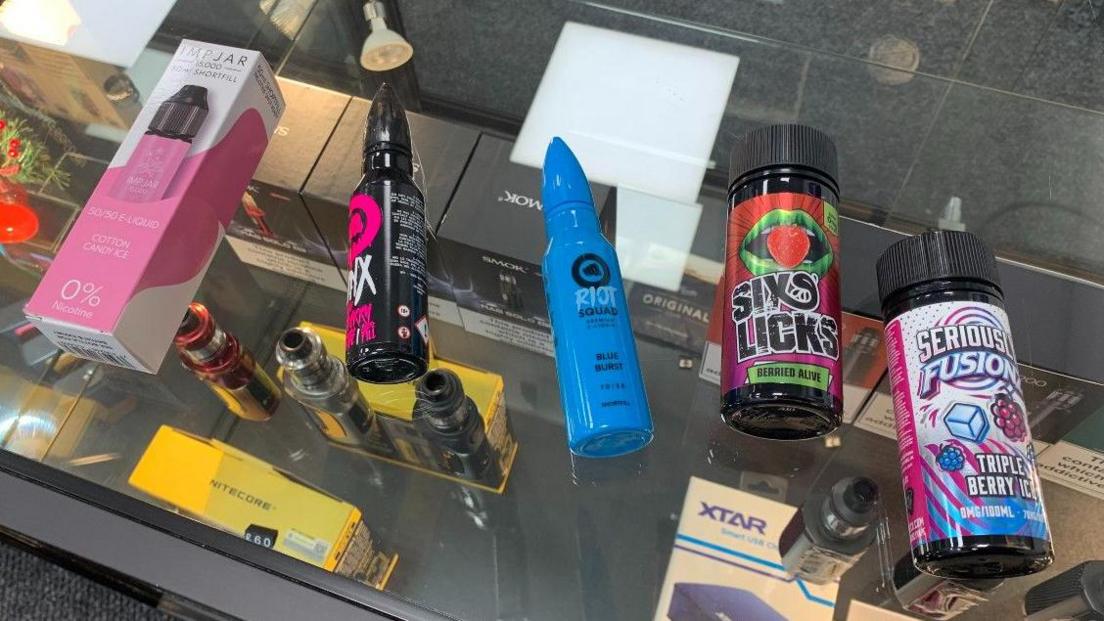 Vapes on display