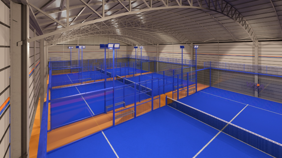 Artist impression of Mansfield padel courts