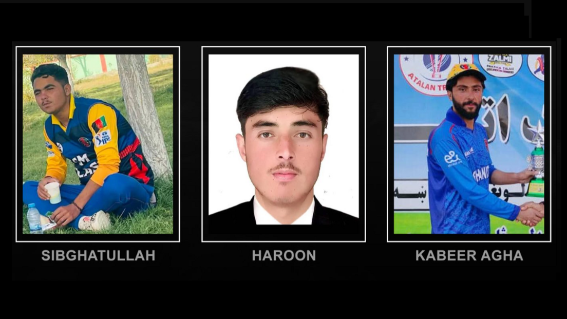 Three portraits of the killed cricketers