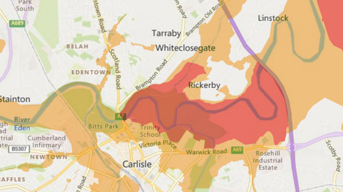 flood warning map