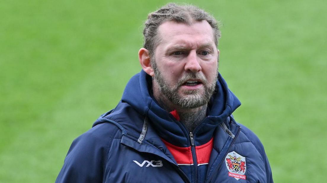 Sean Long pictured coaching for Oldham