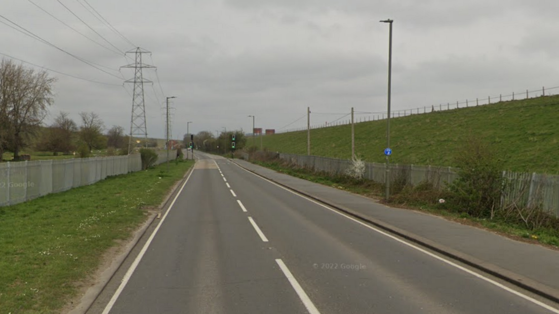 A3044 Stanwell Moor Road in Staines