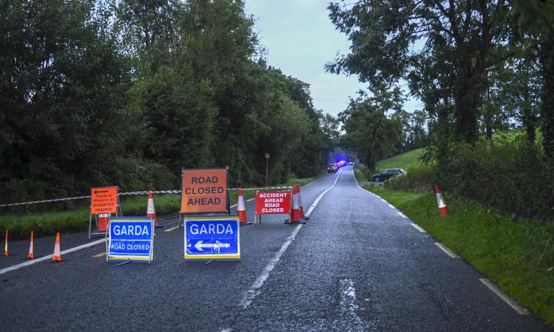 A cordon at the scene of the crash