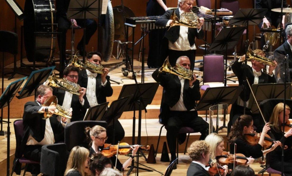 Halle Orchestra playing at Sir Mark Elder's farewell concert