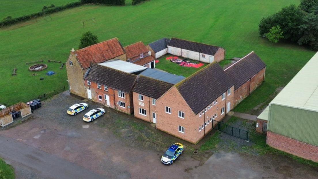 Drone shot of Stathern Lodge
