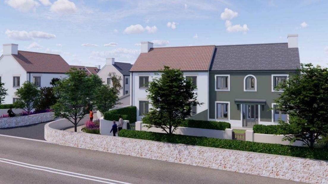 A 3D mock-up of what homes will look at at the new development in Sion village.