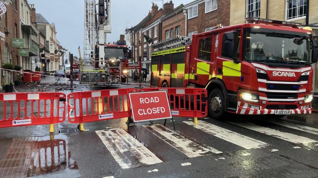 Fire Service at Bridge Street in Pershore