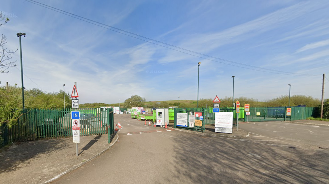 Front of the existing March recycling centre