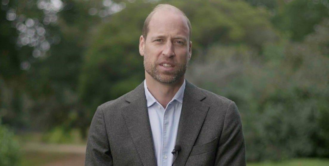 Prince William pictured in a video sent to a UN meeting on the environment