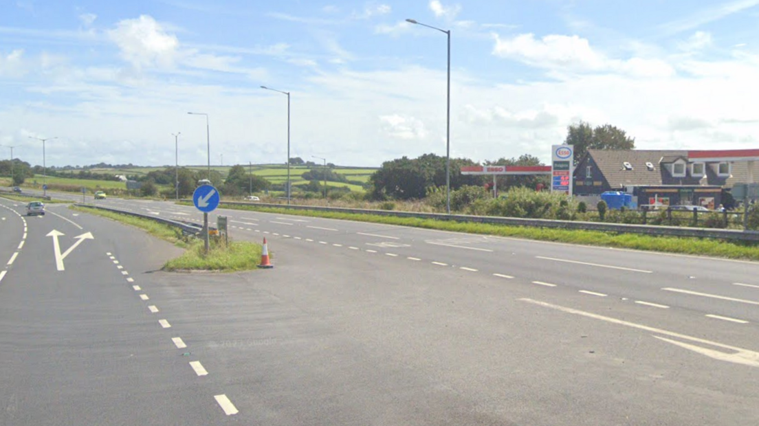 The A30 junction at Plusha