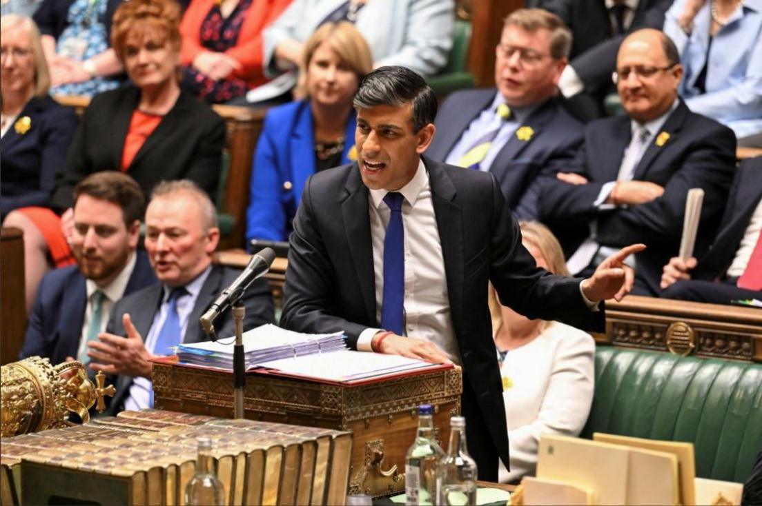 Rishi Sunak during PMQs