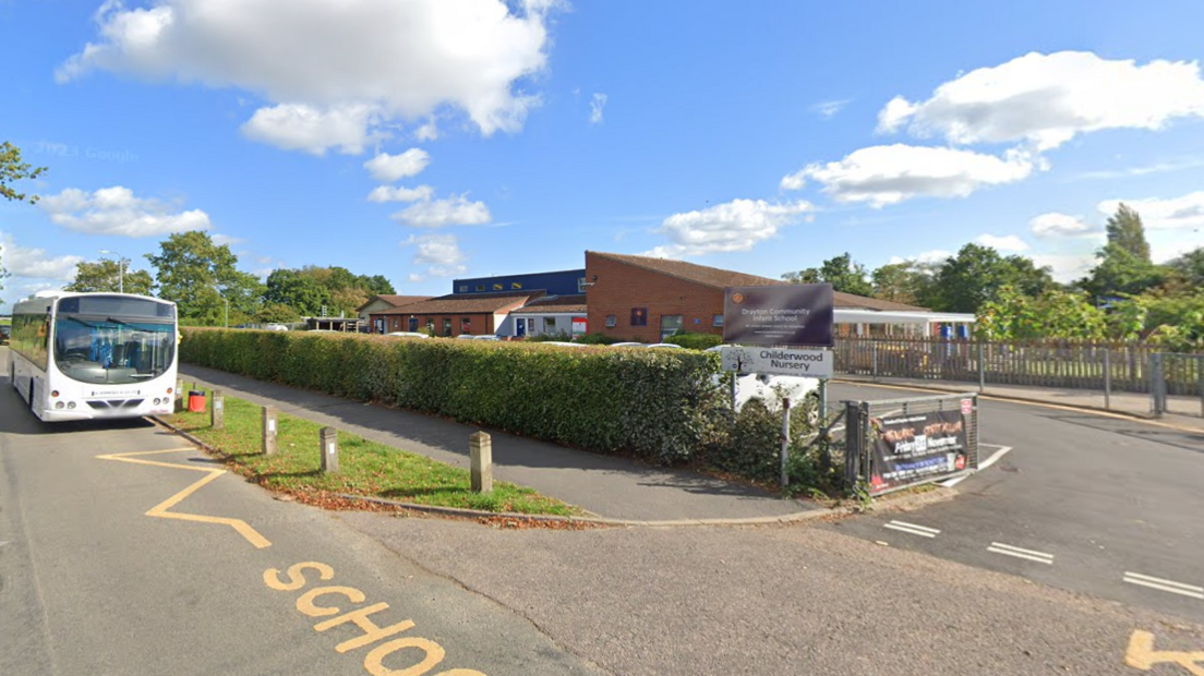 Entrance to Drayton Community Infant School and Childerwood Nursery