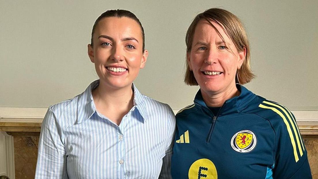 Scotland head coach Melissa Andreatta after a BBC interview